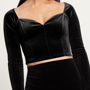 Velvet Crop Top